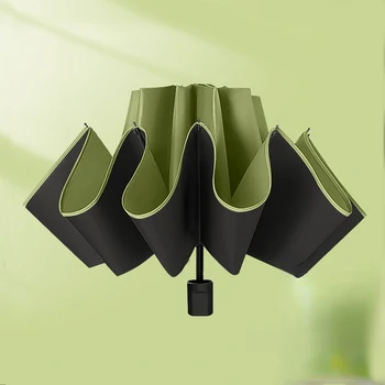 Женский солнцезащитный крем двойного назначения и карманный зонт для защиты от ультрафиолета Мини-зонтик от солнца Маленький портативный солнцезащитный козырек Автоматический зонтик Зонтик
