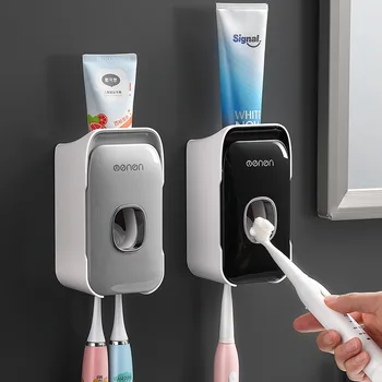 Высококачественная автоматическая соковыжималка для зубной пасты с держателем для зубных щеток Настенные наборы аксессуаров для ванной комнаты