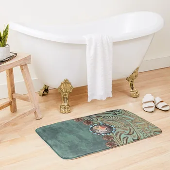 Деревенский ковбой западная страна зеленый бирюзовый коврик для ванны быстросохнущий ванная комната кухня нога ванная комната коврик коврик