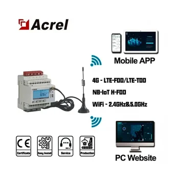 Acrel ADW300 Беспроводной интеллектуальный счетчик энергии Опционально 4G 2G WiFi NB-IoT LoRa RS485 MODBUS-RTU 3/трехфазный счетчик электроэнергии