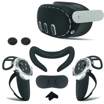 Силиконовый защитный чехол для шлема Meta Quest 3 Шлем Маска Объектив Полный защитный чехол для аксессуаров Oculus Quest3