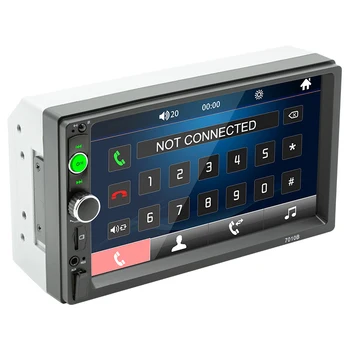 7 дюймов Автомагнитола Mirrorlink Bluetooth-совместимый портативный автомобильный стерео HD Камера заднего вида Сенсорный экран Определение положения USB TF FM