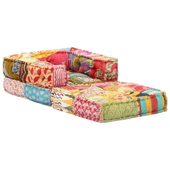 2-местный/3-местный/4-местный Модульный пуф Кровать из ткани пэчворк, кресло для отдыха, односпальный стул или пуфы