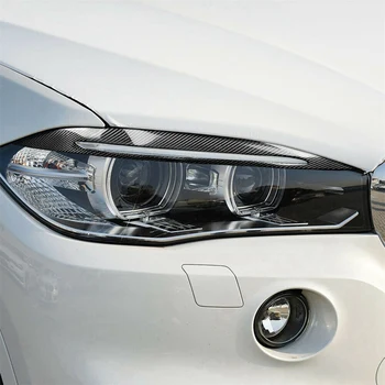 1 пара автомобильных фар век для бровей настоящие автомобильные принадлежности из углеродного волокна для BMW F15 X5 F85 X5M X6 2014-2018