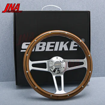 SIBEIKE Винтажное рулевое колесо из натурального дерева для универсального легкового и грузового автомобиля Рулевое колесо в спортивном стиле PC-ST81