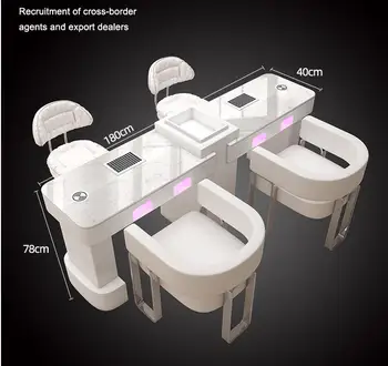 Новый набор столов и стульев для маникюра M1 Creamy Style встроенный пылесос 2-го поколения Красный свет Лампа для выпечки