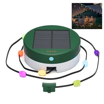 Солнечная аварийная помощь IP65 Водонепроницаемый фонарь для палатки USB Зарядка Портативное мобильное зарядное устройство Свет для освещения украшения вечеринки