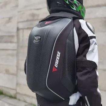 НовыйРасширяемый мотоцикл Рюкзаки с жесткой оболочкой Waterpoof Motocross из углеродного волокна Полнолицевой шлем Рюкзак Moto Racing Knight Сумка