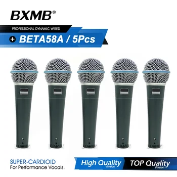 5 шт. Высочайшее качество BETA57A BETA58A SM57LC 58LC 58S Профессиональный проводной микрофон Динамический микрофон для живого вокала Караоке-сцена