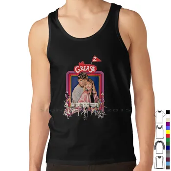 Grease 2 Classic 80 S Film Tank Top Pure Cotton Vest Grease 2 Classic 80 S Film Дэнни Зуко Розовые дамы 50-е годы 80-е годы