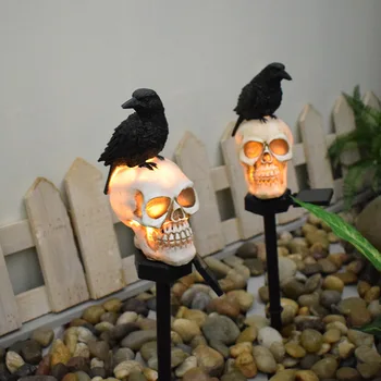 Солнечная светодиодная светодиодная лампа Skeleton Ghost Horror Solar Led Light Outdoor Halloween Party Garden Decoration Solar Lights для патио Дорожка Газон Лампа
