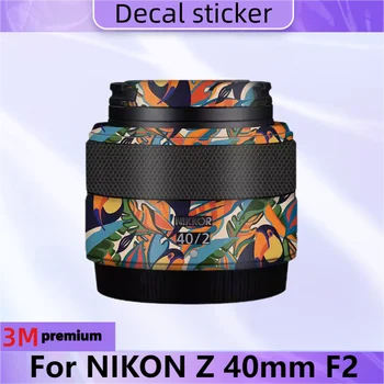 Для NIKON Z 40mm F2 Наклейка на объектив Защитная наклейка для кожи Виниловая пленка Защитное покрытие от царапин F/2 1:2 Z40F2