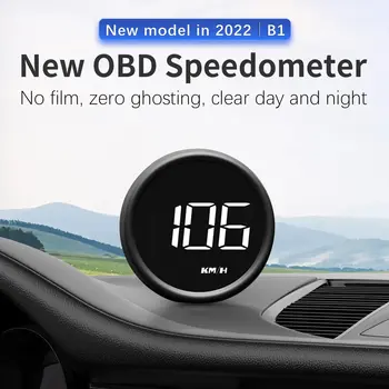 B1 Проекционный дисплей OBD2 HUD Спидометр Автомобильный проектор Сигнализация EOBD Автоматический расход топлива Вольтметр Датчик температуры воды