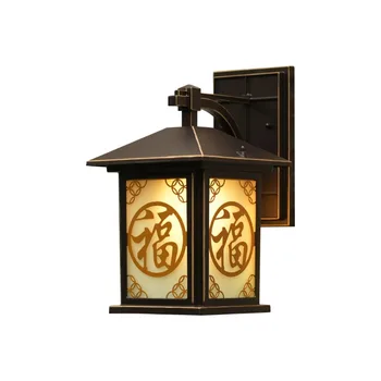 Наружный водонепроницаемый настенный светильник, новая дверь виллы в китайском стиле, наружный настенный светильник, роскошный садовый солнечный светильник