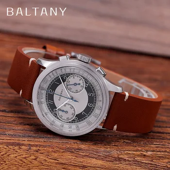  изготовленные на заказ смокинг хронограф винтажные часы из нержавеющей стали 50M водонепроницаемое платье антикварные кварцевые часы мужчины