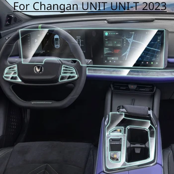  для CHANGAN UNI-T 2023 Аксессуары для салона автомобиля Тонкопленочный прозрачный ТПУ Панель шестерен Центральная консоль Устойчивость к царапинам