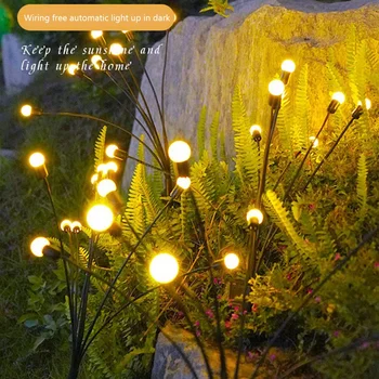 Солнечные декоративные светильники для газона Водонепроницаемые декоративные дорожки Ландшафтные фонари Прочные простые в установке качели для домашнего сада