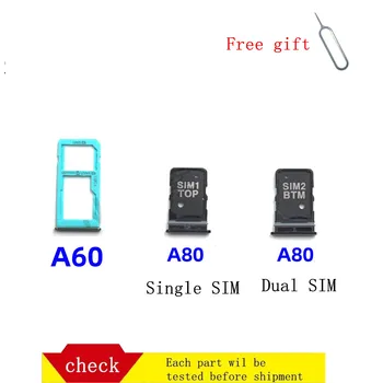 Для Samsung Galaxy A60 A80 A6060 A805F/X A8050 SIM-карта лоток Держатель слота для SIM-карты Адаптер и держатель лотка для карты Micro SD со штифтом