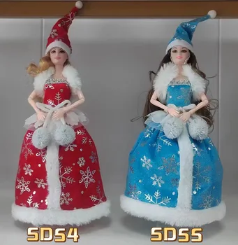 Мода Рождественская Кукла Одежда Наряд Платье Пальто Шляпы Топ Брюки Одежда Для 30 см Барби и БЖД Кукла Одежда Кукла Аксессуары