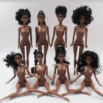 30 см Высота 1/6 Черные куклы 11 многосуставных подвижных африканских кукол с черной кожей с черными волосами для девочек DIY Одевалки Игрушки