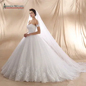 2018 Новый дизайн Заказ клиента Кружевное свадебное платье 100% реальные фотографии NS2218 не включая фату