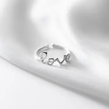 FoYuan Корейская версия Минималистичное кольцо с буквами для женского темперамента, маленькое и свежее, с прохладным и освежающим стилем
