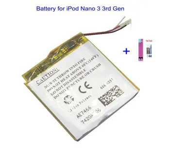 1 x Сменный аккумулятор 616-0337 для Nano 3 Батарея 3,7 В для iPod Nano3 3G 3rd 3Gen Батареи поколения + набор инструментов для ремонта