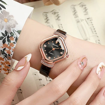 ромбовидные женские часы элегантные кварцевые наручные часы простые часы роскошные часы для девочек женские часы подарок reloj para mujer 시계