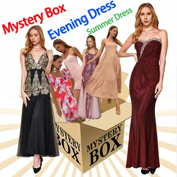 Angel-fashions Женское элегантное летнее платье для отпуска Слепая коробка Свадебный коктейль Вечернее платье для вечерней вечеринки Mystery Boxes