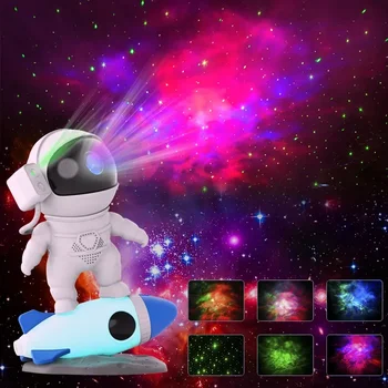 Ракета Астронавт Звезда Туманность Проектор Космическая Галактика Проектор С Bluetooth-музыкальным динамиком Белый шум Ночник Для Детей Подарок