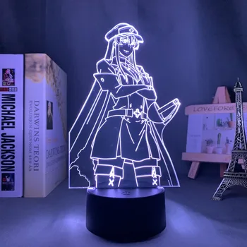 Аниме 3D Лампа Akame Ga Kill Esdeath Светодиодный ночник для декора комнаты Ночник Подарок на день рождения Манга Akame Ga Kill Неоновый свет