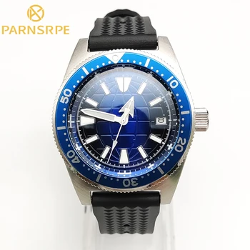 Parnsrpe - Роскошные мужские часы 38 мм NH35A ультра ярко-зеленые светящиеся высококачественные AR синяя пленка сапфир кристалл синий циферблат