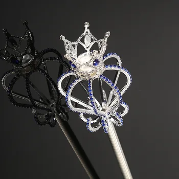 Новая церемония Cetro Изысканная корона Hollow Out Scepter Fairy Stick для женщин
