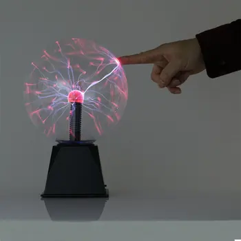 Волшебный световой шар USB с голосовым управлением Электростатический шар Плазма Волшебный маленький шар ночного освещения Легкий сенсорный электростатический шар