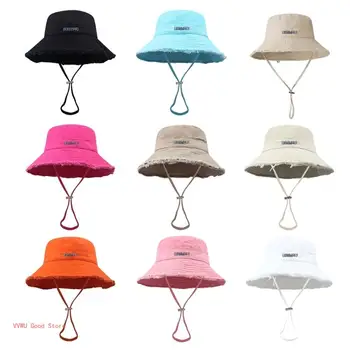 Взрослый потертый дизайн рыбацкая шляпа с широкими полями солнцезащитное ведро шляпа летняя кепка