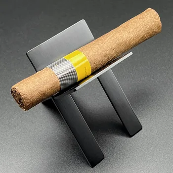  Черный Сигара Складной Держатель Для Сигарет Нержавеющая Сталь Сигара Металлические Аксессуары для Сигар