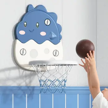  Компактный детский баскетбольный комплект Дизайн с сильной абсорбцией на присоске Комплект баскетбольного кольца в форме кита для дома