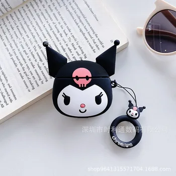 Sanrio hello kitty Мультяшный силиконовый беспроводной чехол для наушников Bluetooth Kuromi мой милый чехол для наушников Melody Apple
