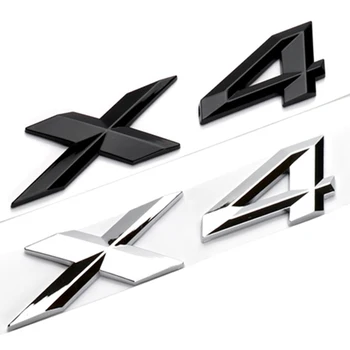 3D ABS Черные хромированные буквы для автомобильных наклеек X4 BMW X4 F26 G02 2015 2016 2019 2020 2021 2022 Багажник Эмблема Логотип Значок Аксессуары