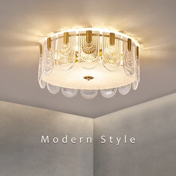  светодиодный потолочный светильник для гостиной, спальни, кухни, современный роскошный хрустальный стекло золото E14 круглый дизайн люстры светильники