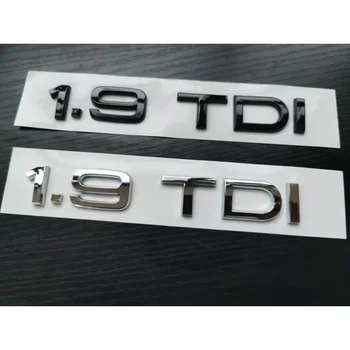 1X Хром глянцевый черный ABS 1.9 TDI Кузов автомобиля Эмблема заднего багажника Наклейка на значок для аксессуаров Audi