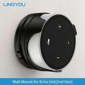  LINGYOU Розетка Настенный держатель для Echo Dot 2-го поколения с подставкой для организации кабелей Намотчик проводов для умных домашних динамиков