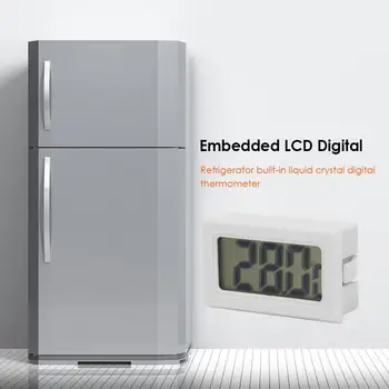 -50 ~ 110 градусов Электронный термометр Простой цифровой термометр Элегантный влагозащищенный портативный водонепроницаемый для холодильника Аквариум