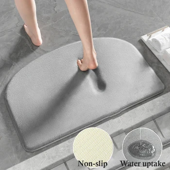 Супер абсорбирующий диатомовый грязевой коврик на полу с памятью хлопковый ковер нескользящий ковер для ванной комнаты спальня боковой пол душевая комната дверной коврик