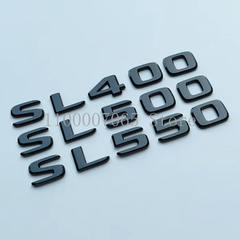 2017 Плоский шрифт Глянцевые Черные Буквы SL400 SL500 SL550 ABS Эмблема для Mercedes Benz R231 Автомобильный багажник Паспортная табличка Наклейка с логотипом