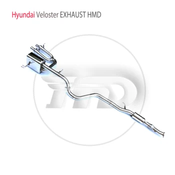 HMD Производительность выхлопной системы из нержавеющей стали Catback подходит для автомобильного глушителя клапана Hyundai Veloster 1.6