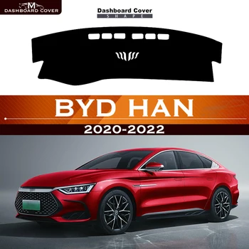 Для BYD Han EV DM-i 2020-2022 Приборная панель автомобиля Избегайте световой подушки Приборная платформа Настольный чехол Кожаный противоскользящий коврик Dash Коврик