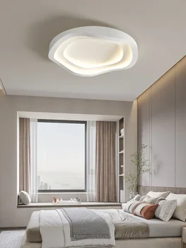 2023 Новая современная простая светодиодная люстра для гостиной, спальни, столовой, кухни, потолочного светильника, белого пульта дистанционного управления, блеска, света
