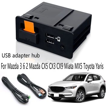 Автоматический концентратор USB-адаптера Apple-Carplay Android TK78-66-9U0C для Mazda 3 6 2 Mazda CX5 CX3 CX9 Miata MX5 Toyota Yaris