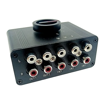 DLHiFi 3-полосный двухканальный переключатель источника звука Входной сигнал Необщий механический переключатель заземления Тип Источник питания не требуется